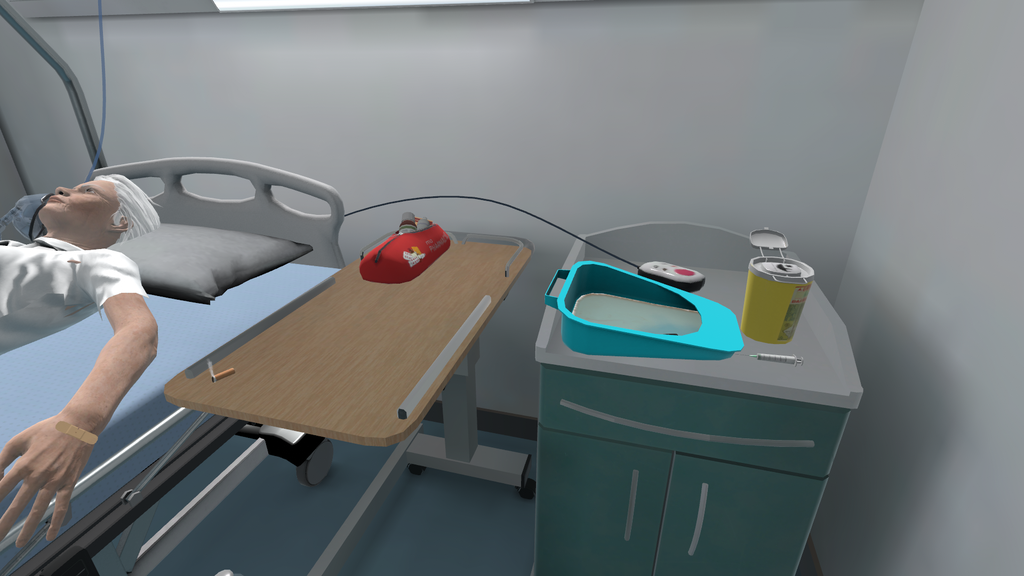 Prévention des risques dans une chambre d'hôpital réalité virtuelle